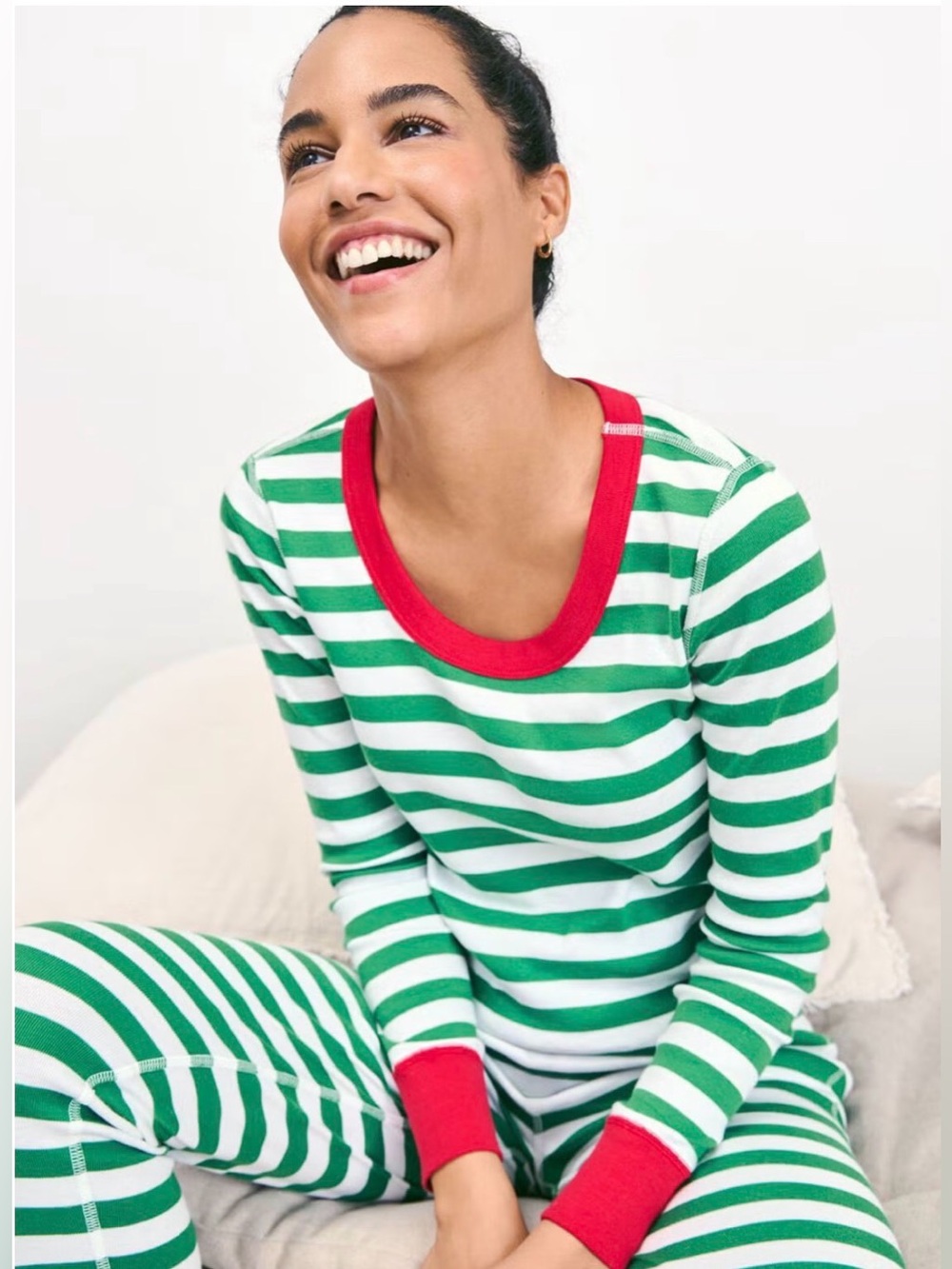 Hannah Andersson Adult Holiday HannaJams Pajama Set Striped Long John